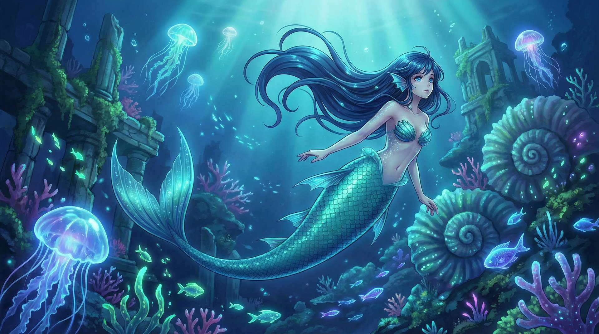 无限臀山动漫-深海人鱼幻想